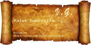 Valek Gabriella névjegykártya